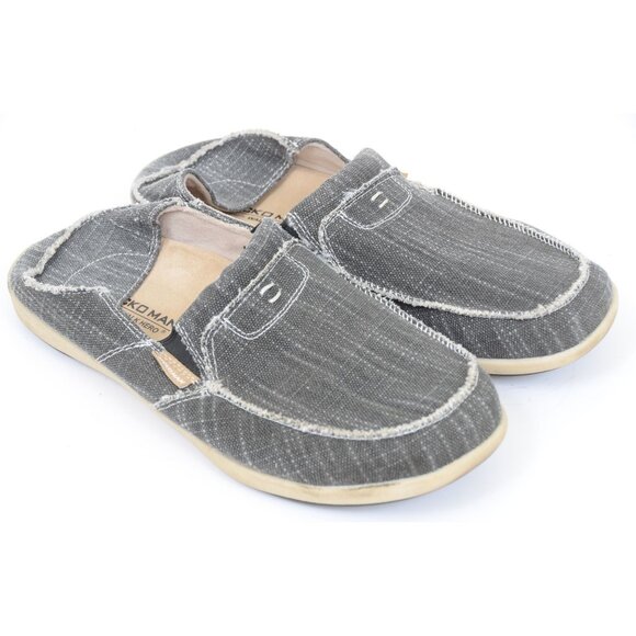 Gecko Man Mens 12 Slip On Canvas Loafers Arch Support Orthopedic Boat Shoes - Picture 1 of 11